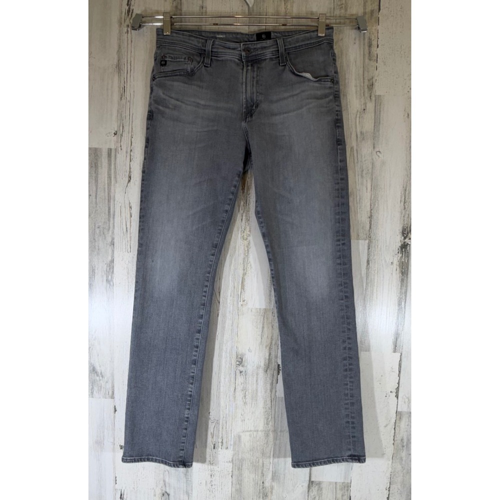 AG Adriano Goldschmied Everett Slim Straight Jeans 33x32 (fit 32x31.5) Gray READ